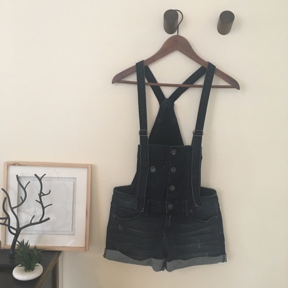 Sneak Peek denim low cut overalls NWOT - Picture 2 of 6
